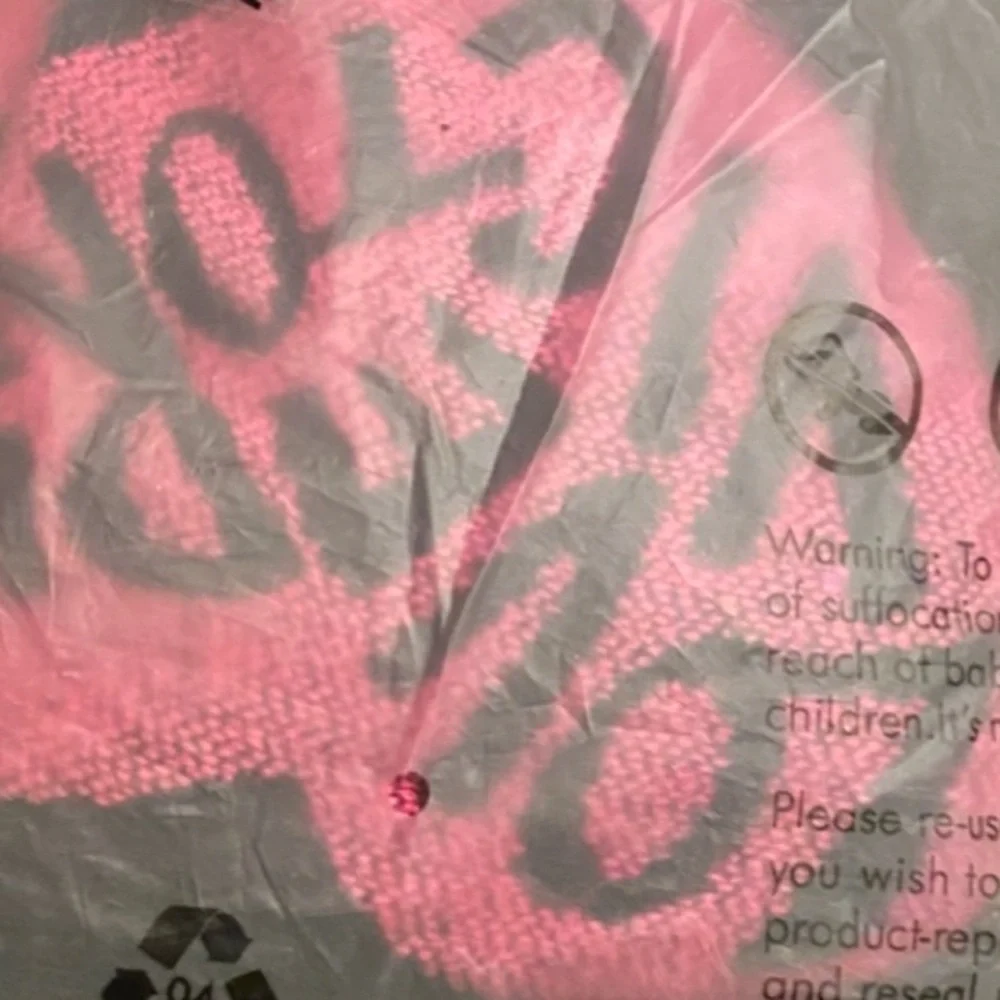Victoria's Secret Black  Pink Heart Design throw